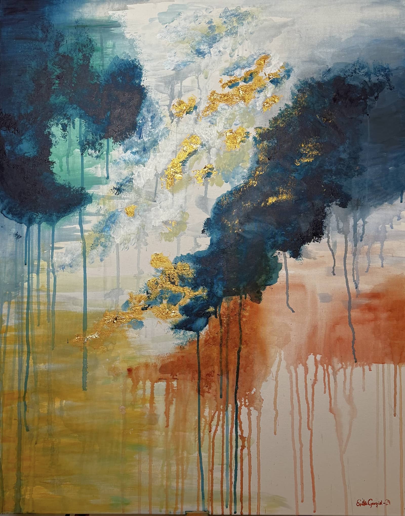 I en stormande värld I, painting by Emilia Qvist