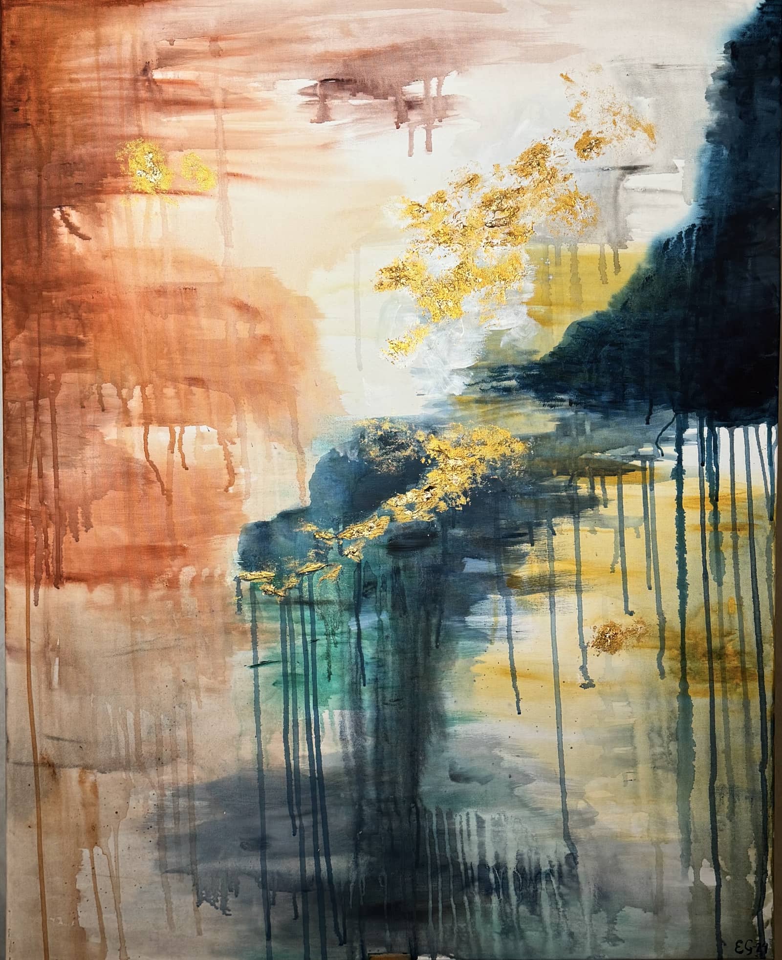 I en stormande värld II, painting by Emilia Qvist