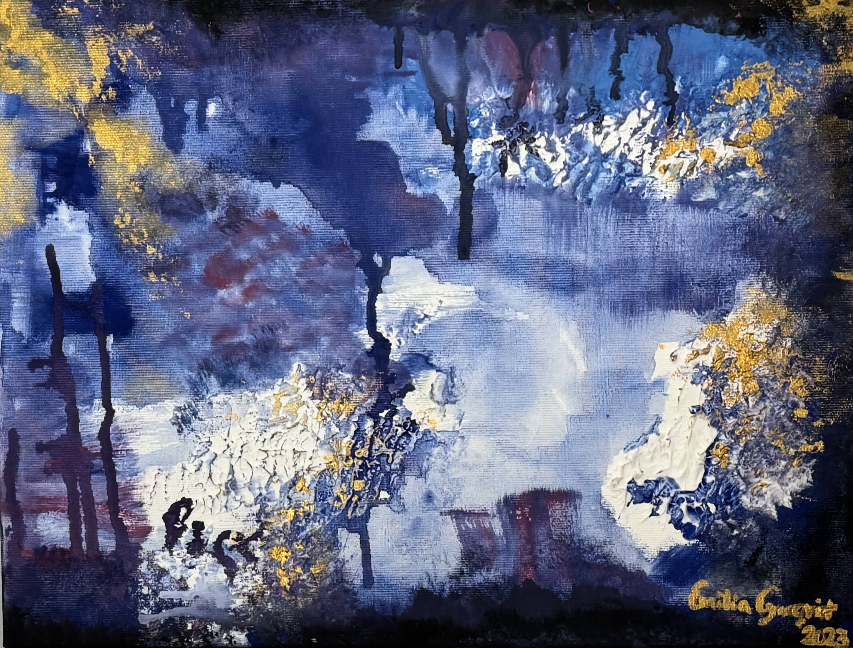 November kväll, painting by Emilia Qvist